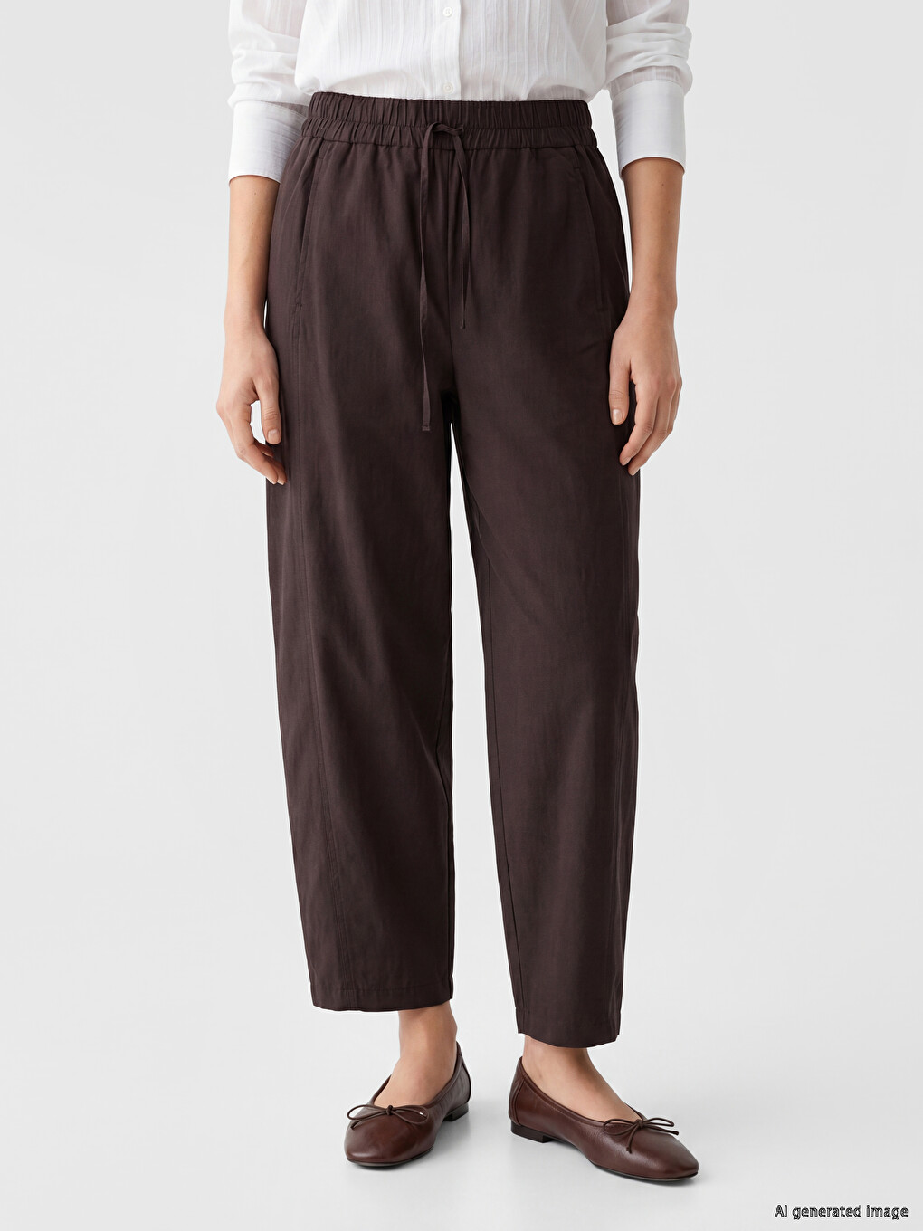 Pantalone Za Žene Sa Elastičnim Strukom-1