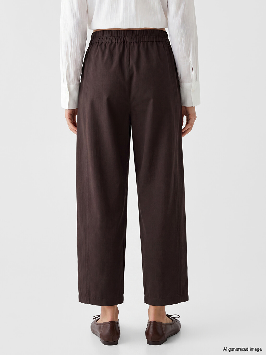 Pantalone Za Žene Sa Elastičnim Strukom-3
