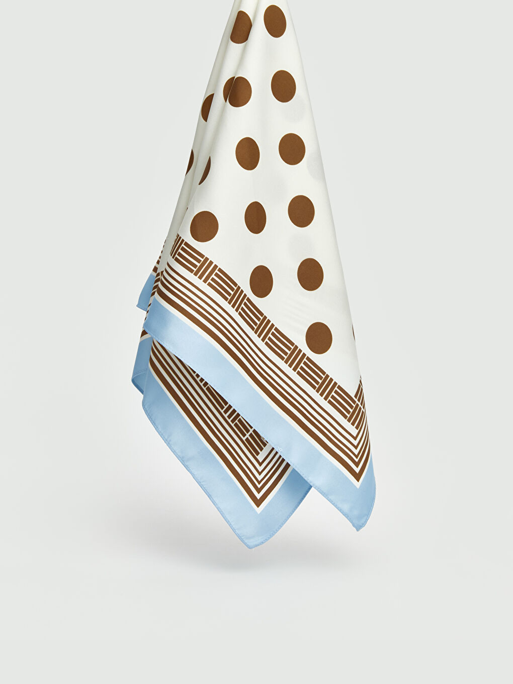 Ekru Desenli Kadın Bandana