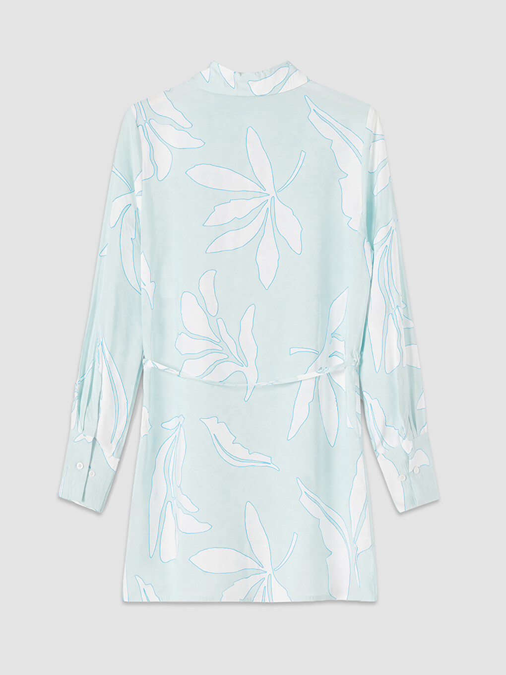 Sashed Patterned Women's Shirt Tunic-5