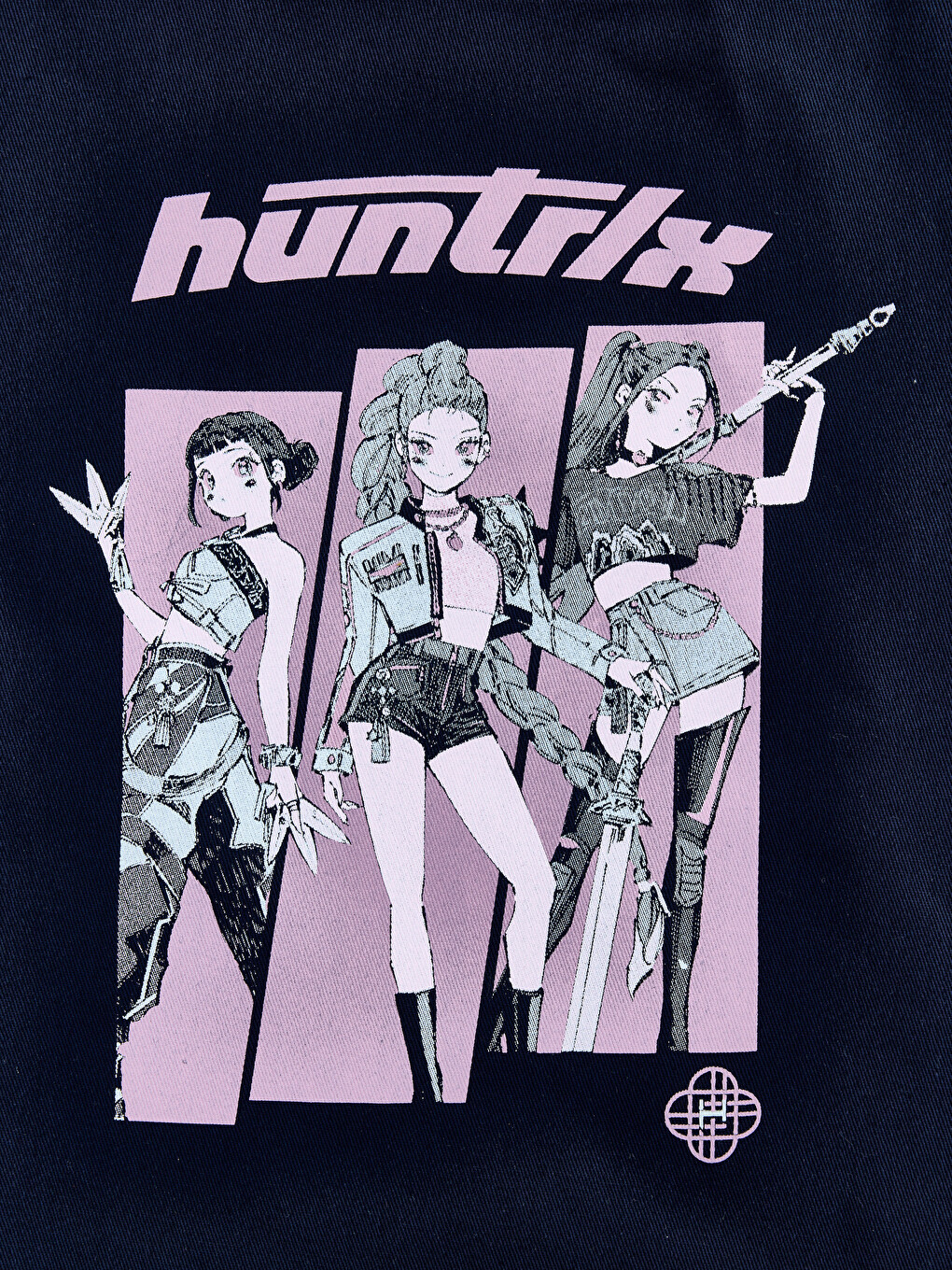 Lacivert K-pop Demon Hunters Baskılı Kız Çocuk Omuz Çantası-1