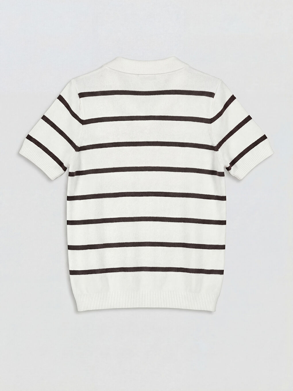 Kahverengi Polo Yaka Erkek Çocuk Triko Kazak-1