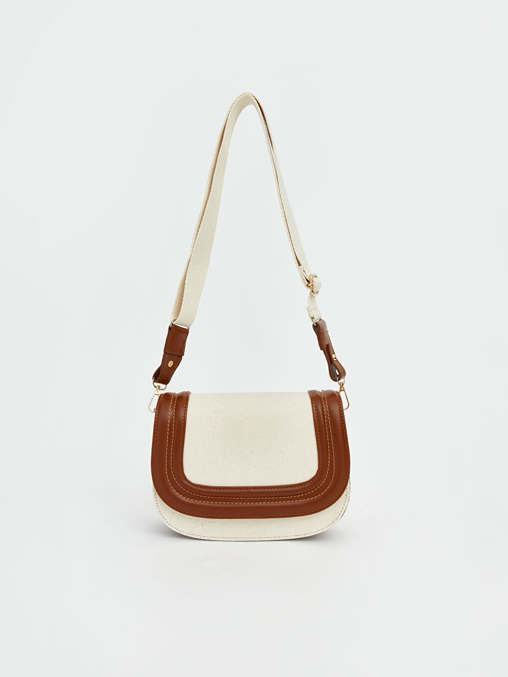 Bej Kanvas Kadın Omuz Çantası