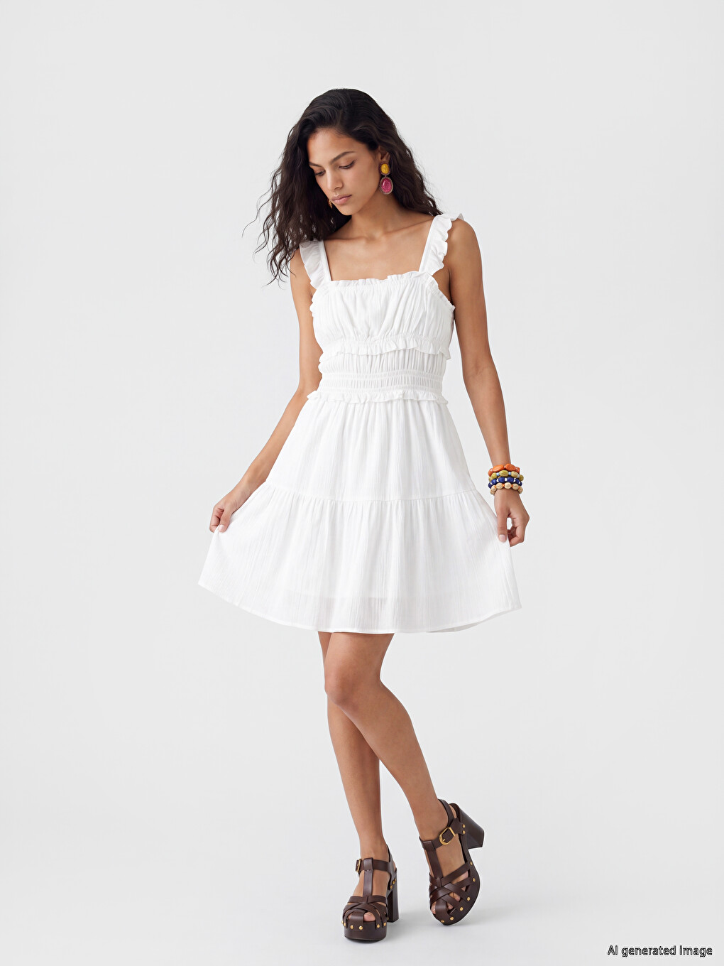 Woman White Dress