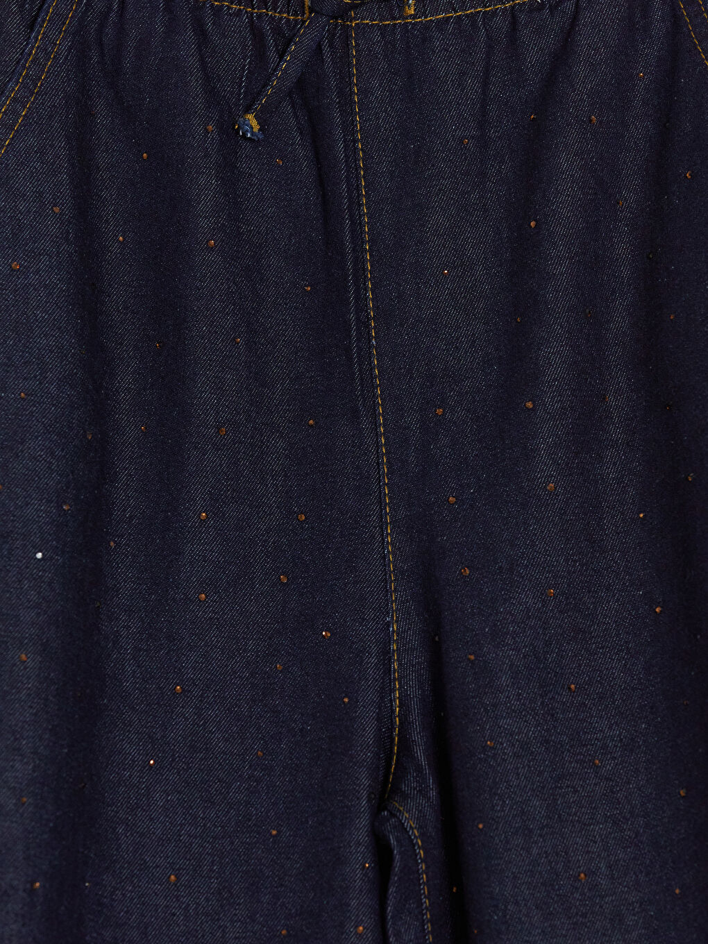 İndigo WideLeg Taşlı Kız Çocuk Jean Pantolon-2