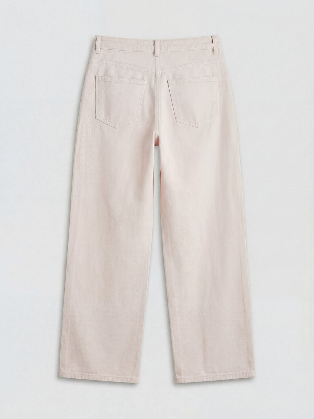 Pembe Straight Fit Kadın Jean Pantolon-1