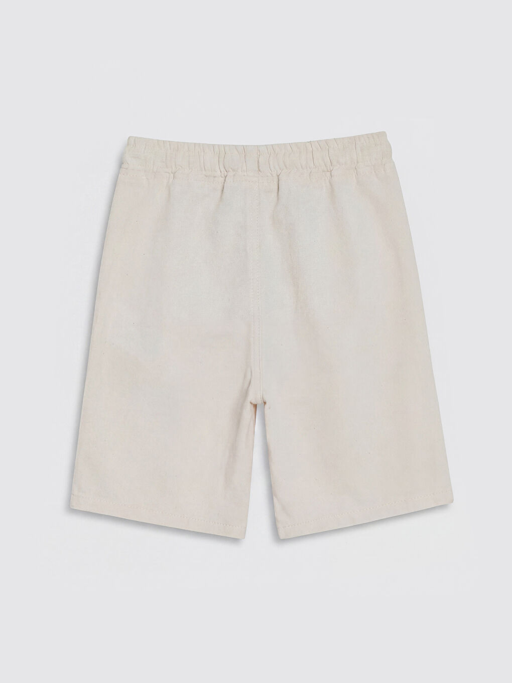 Bej Beli Lastikli Erkek Çocuk Şort-1