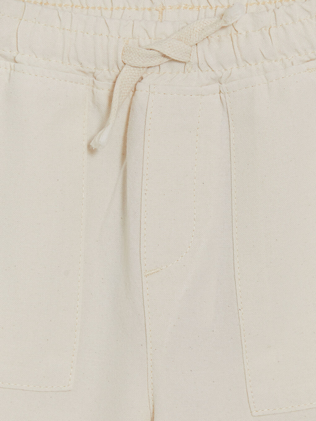 Bej Beli Lastikli Erkek Çocuk Şort-2