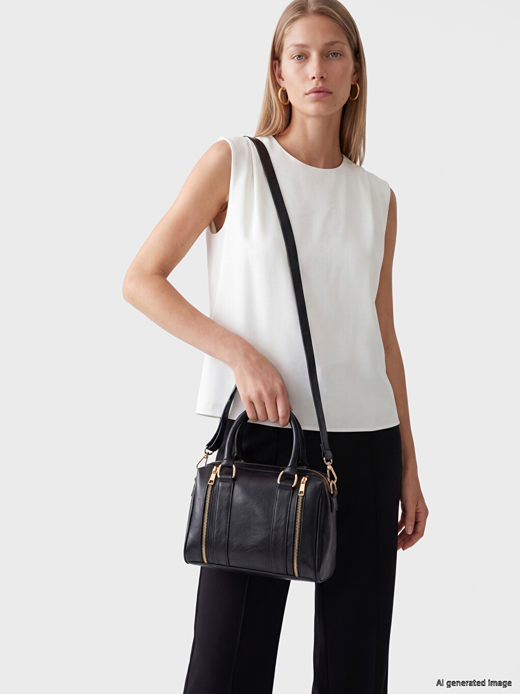 Faux Leather Women's Shoulder Bag