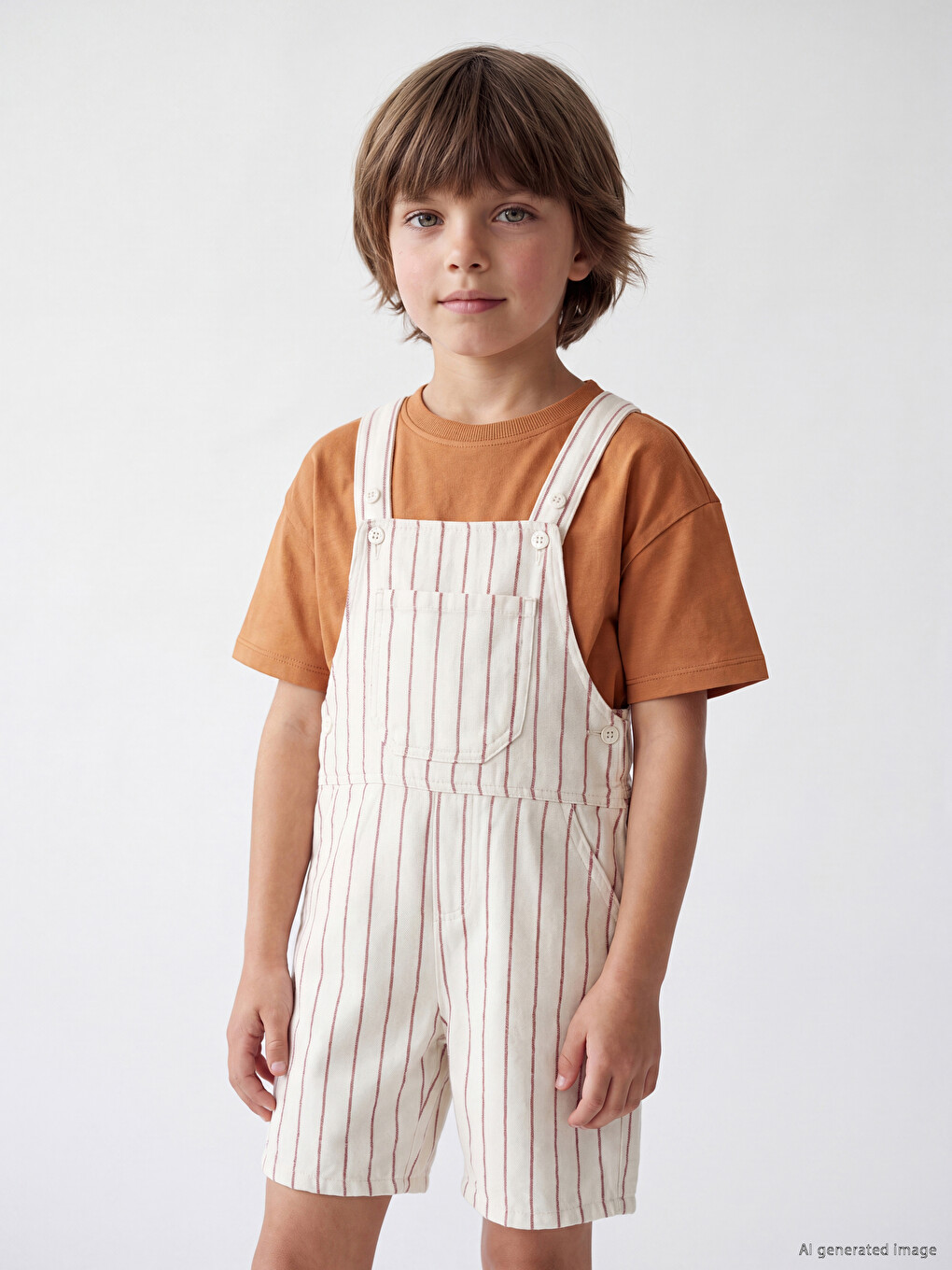 Striped Boys' Dungarees-1