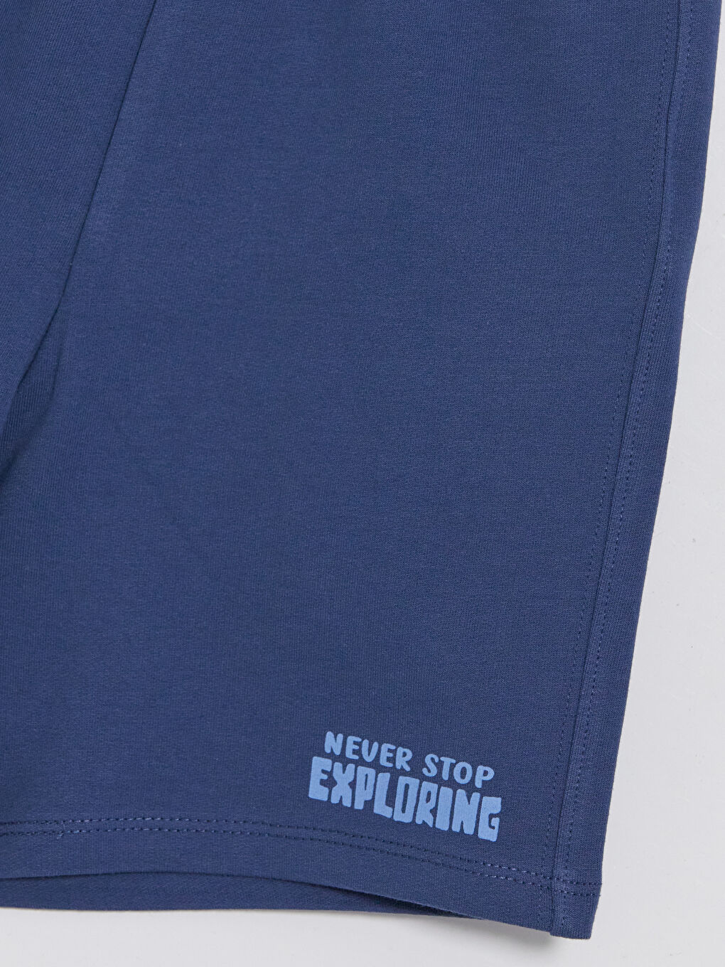 İndigo Beli Lastikli Erkek Çocuk Baskılı Şort-2