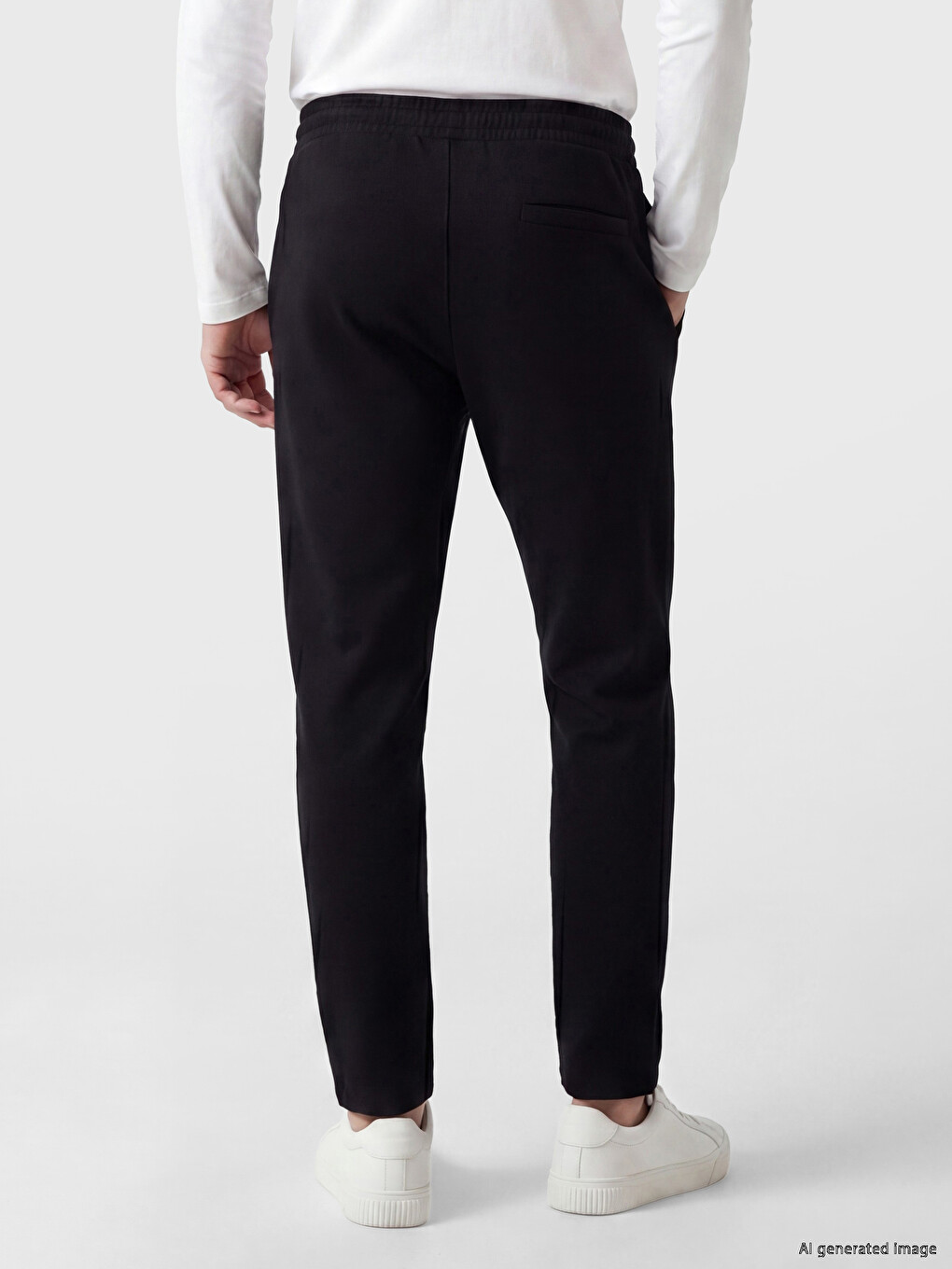 Siyah Regular Fit Erkek Eşofman Altı-2