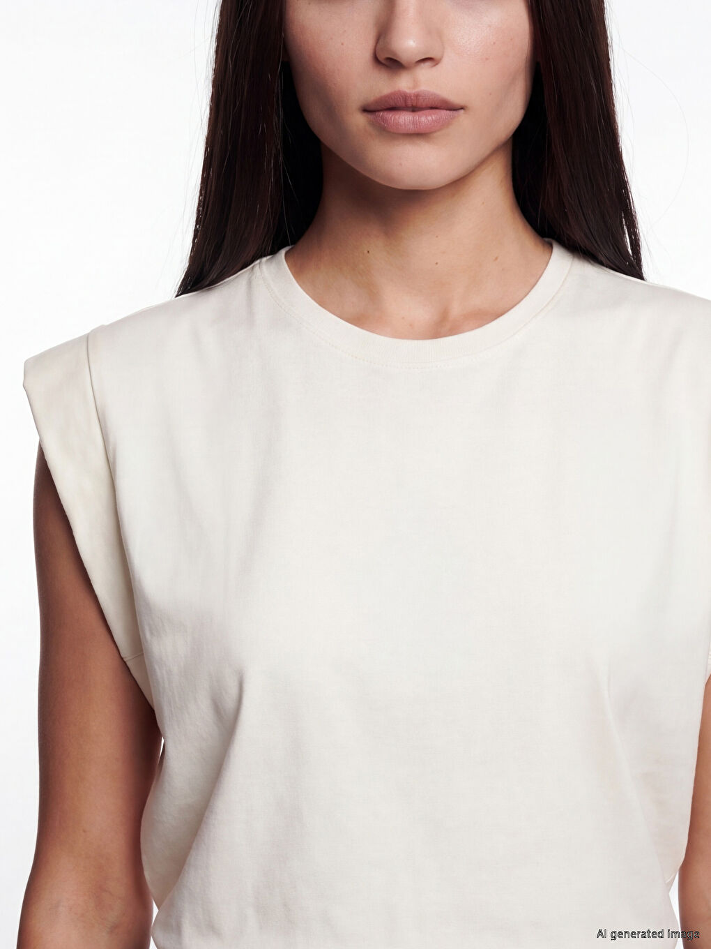 Crew Neck Padded Women's Tank Top-2