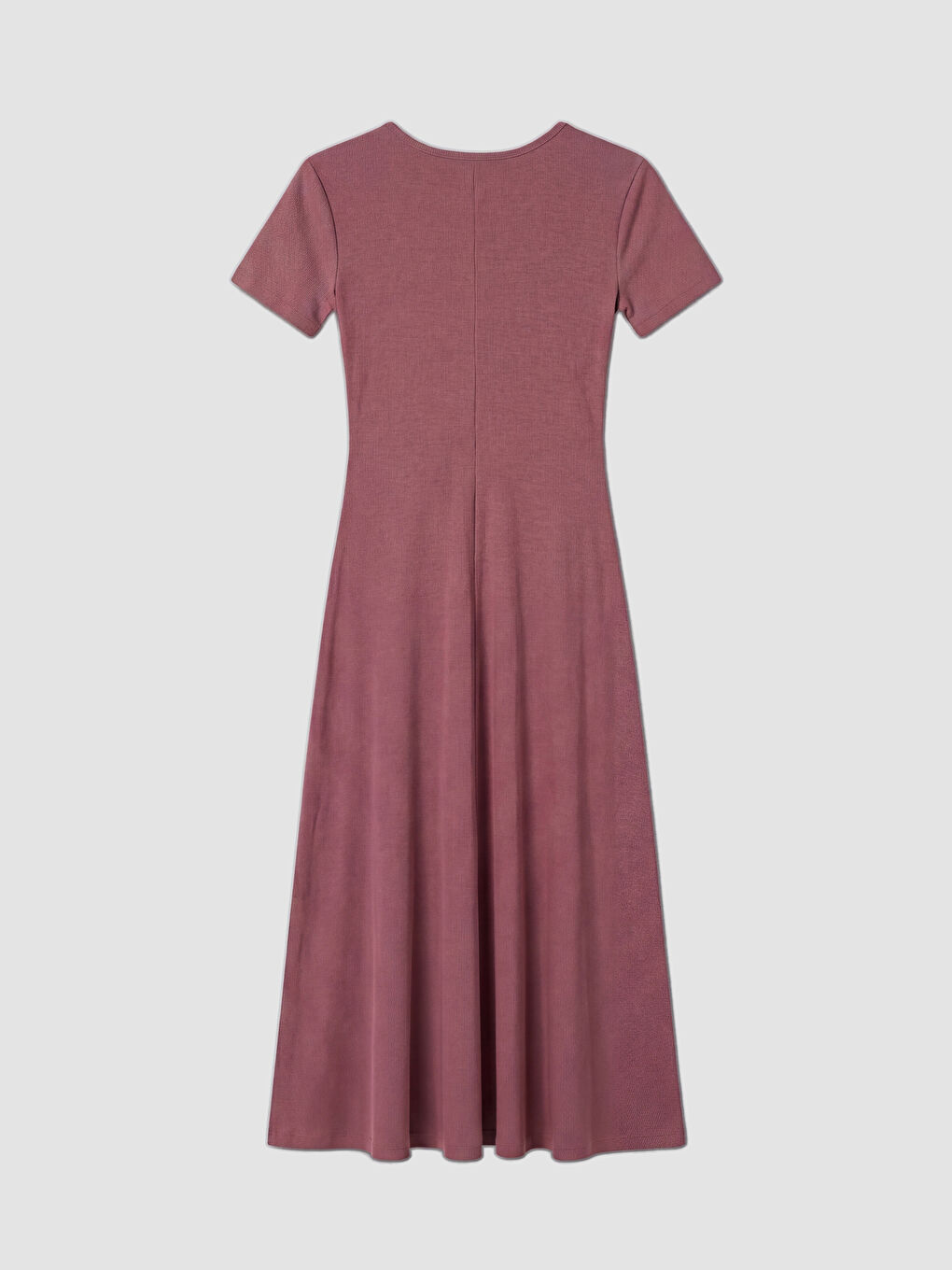 Pembe V Yaka Bodycon Elbise-2
