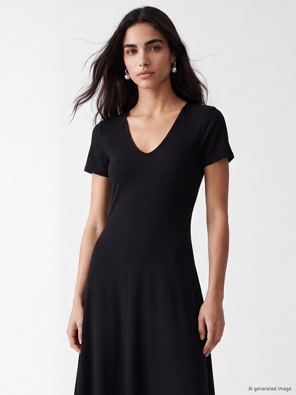 V Neck Bodycon Dress-1