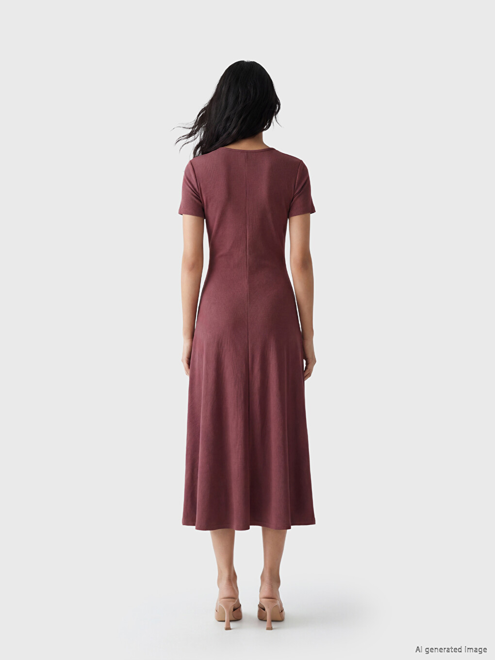 V Neck Bodycon Dress-2