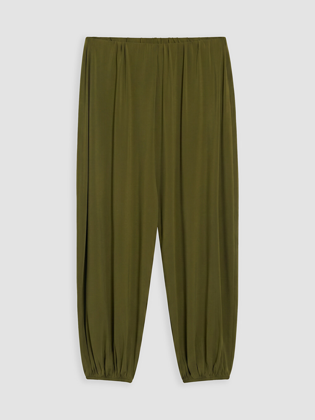 Yeşil Beli Lastikli Kadın Jogger Pantolon