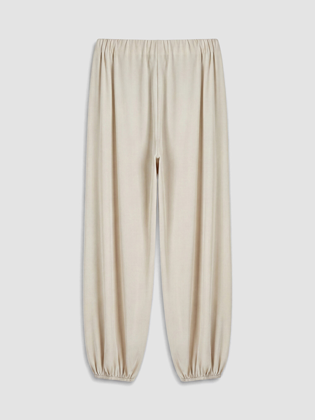 Gri Beli Lastikli Kadın Jogger Pantolon-6