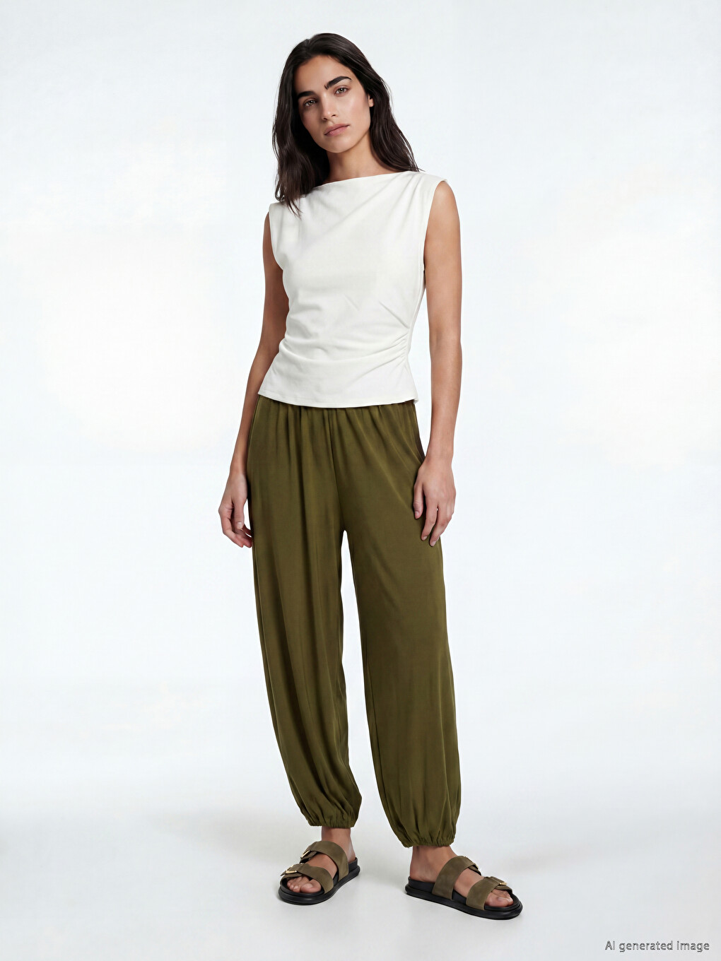 Elastic Waist Women's Jogger Trousers