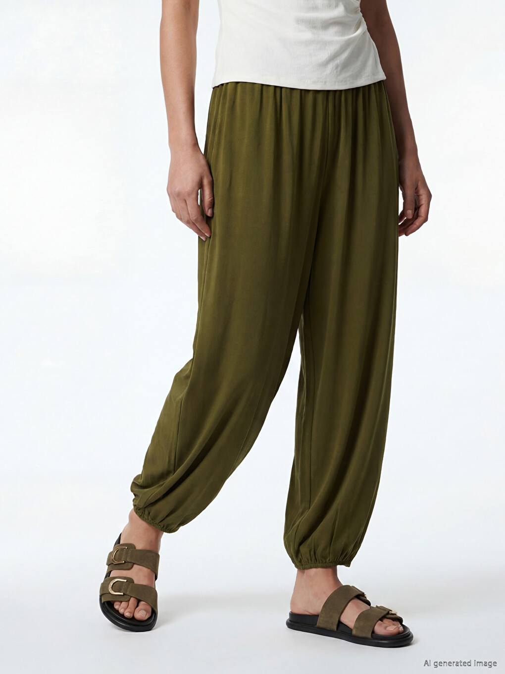 Elastic Waist Women's Jogger Trousers-1
