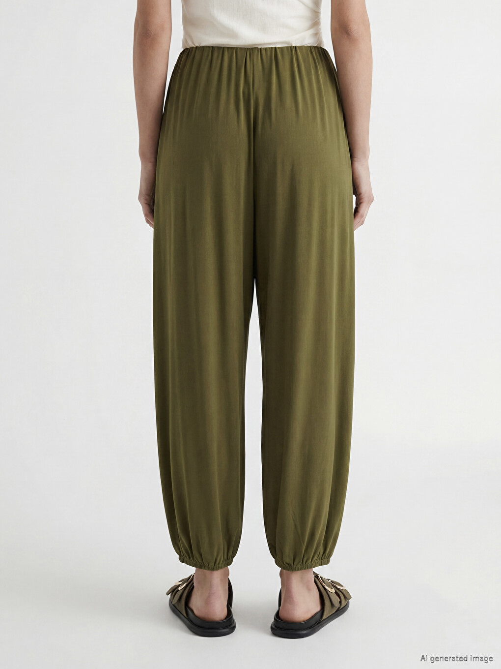 Elastic Waist Women's Jogger Trousers-3