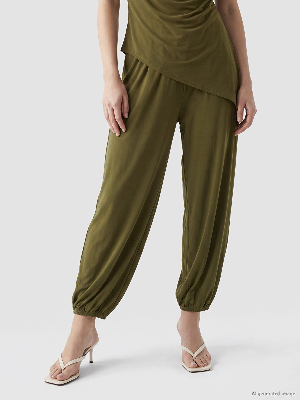 Elastic Waist Women's Jogger Trousers-1