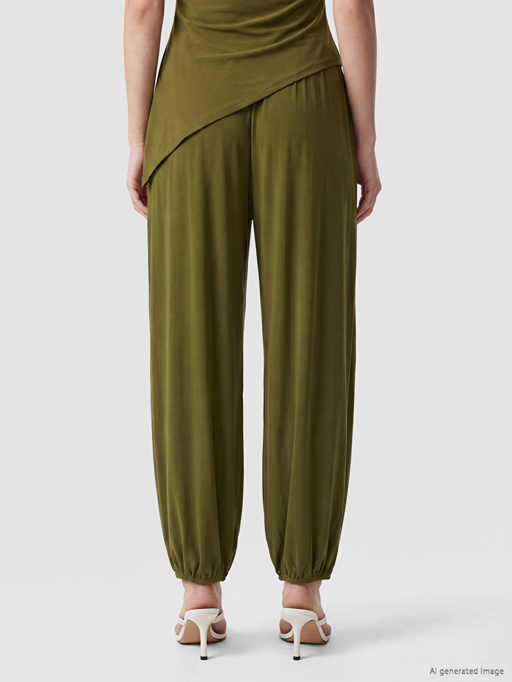 Elastic Waist Women's Jogger Trousers-3