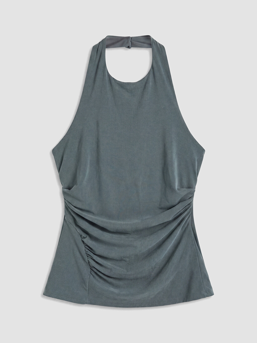 Halter Neck Ruched Blouse-4