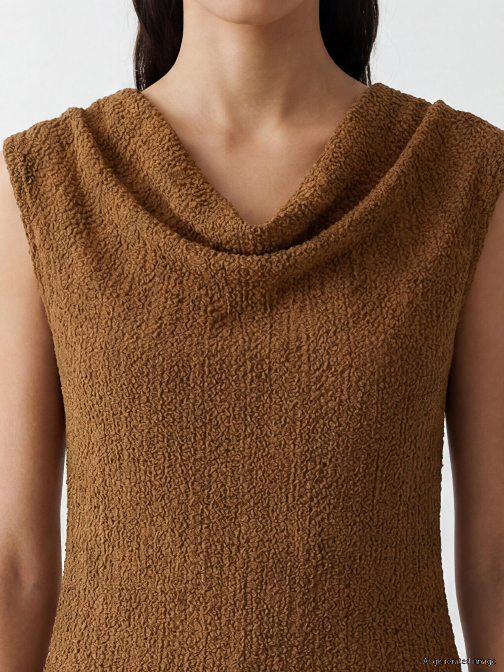 Slash Neck Textured Blouse-2
