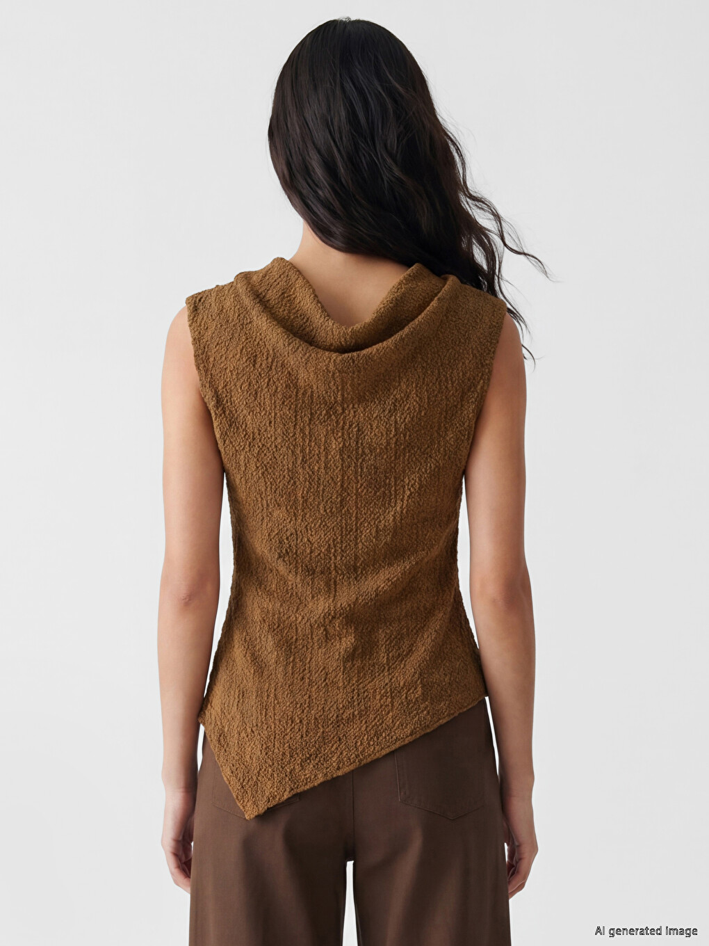 Slash Neck Textured Blouse-3