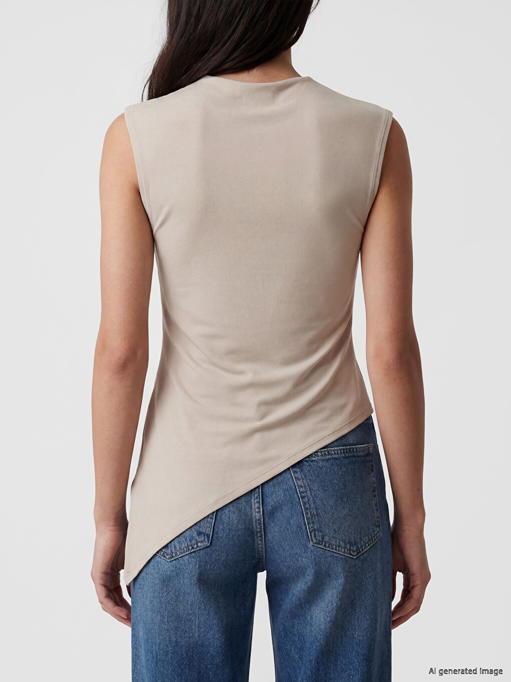 Cowl Neck Asymmetric Cut Blouse-3