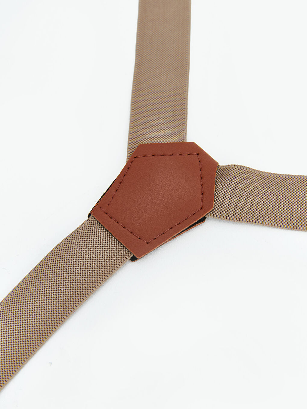 Bej Erkek Bebek Pantolon Askısı ve Papyon-2