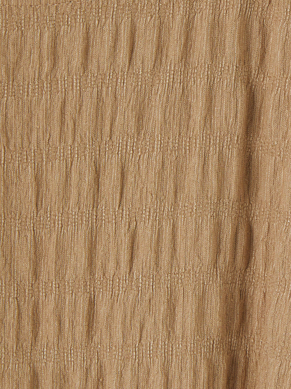 Bej Bisiklet Yaka Kemerli Dokulu Elbise-2