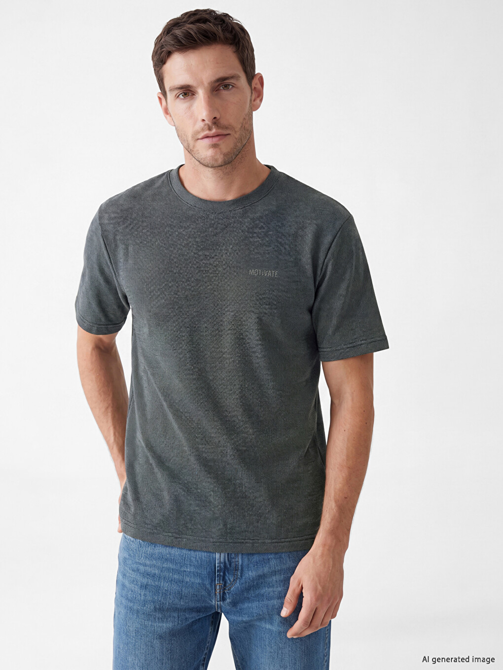 Crew Neck Printed Men's T-Shirt