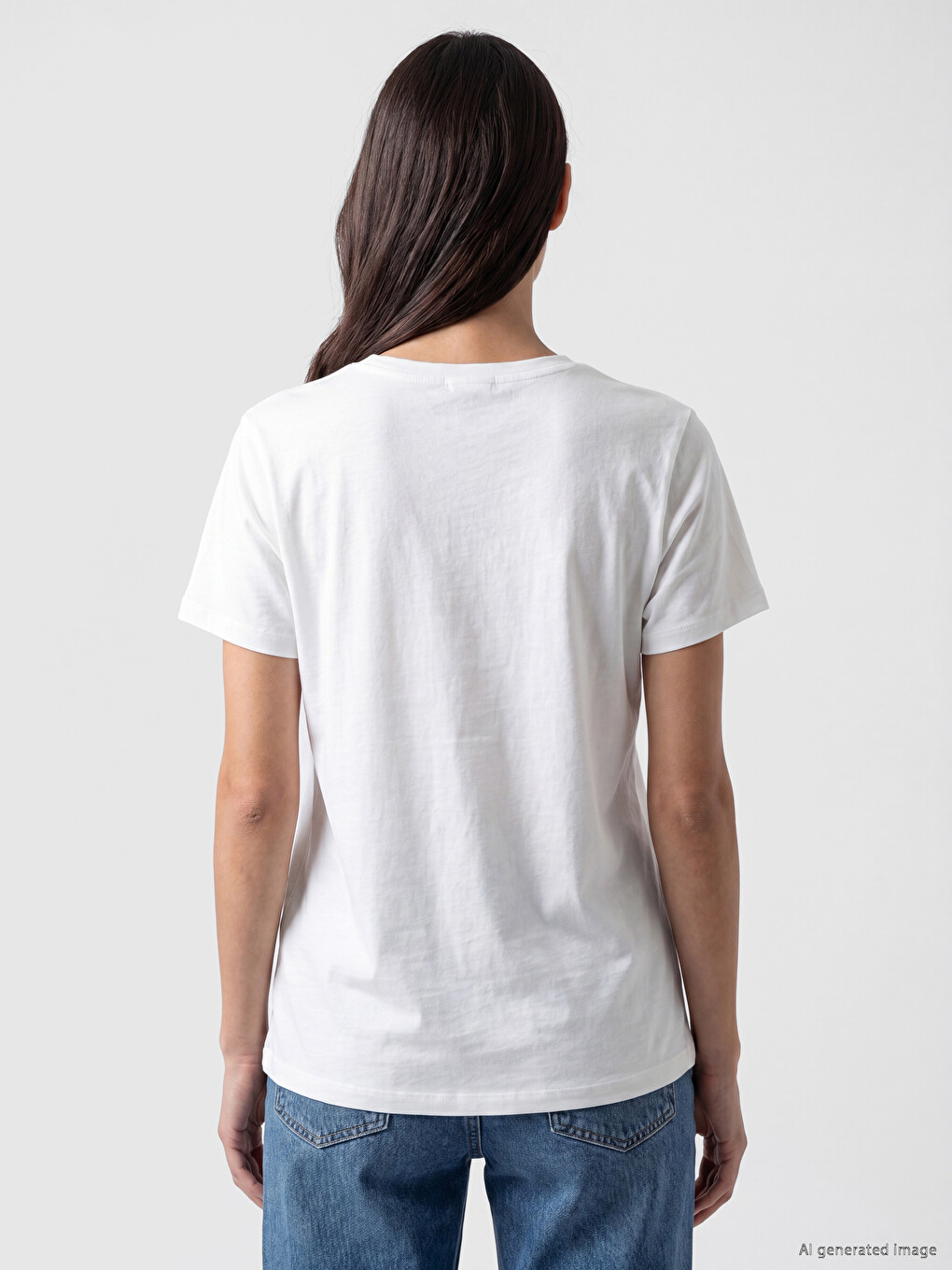 Crew Neck Printed Women's T-shirt-3