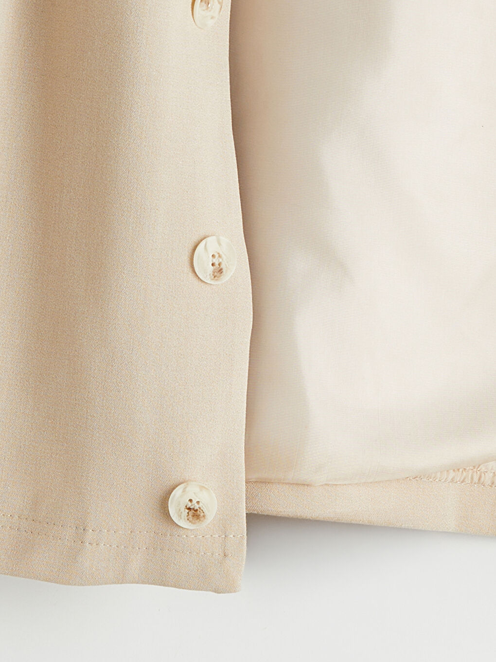 Bej Standart Kalıp Gömlek Yaka Gabardin Erkek Ceket-6