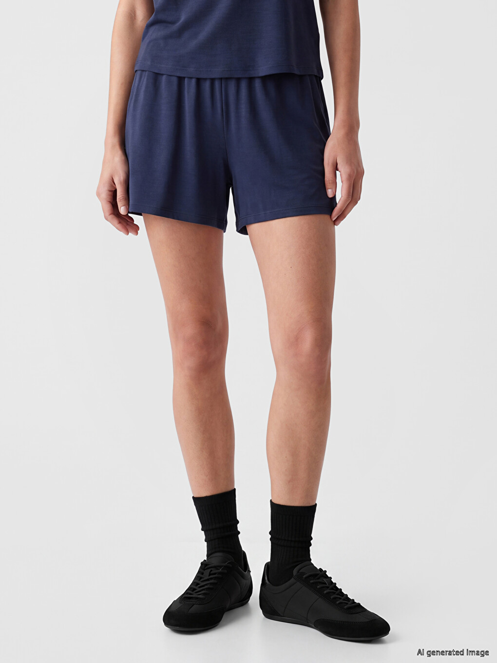 Elastic Waist Women's Shorts-1