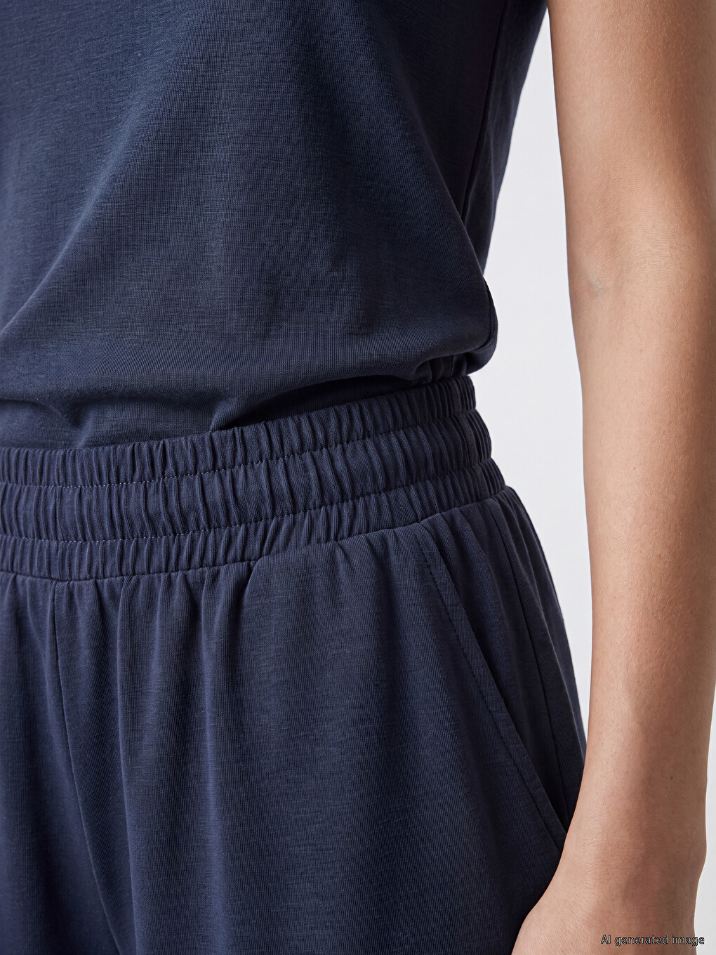 Elastic Waist Women's Shorts-2