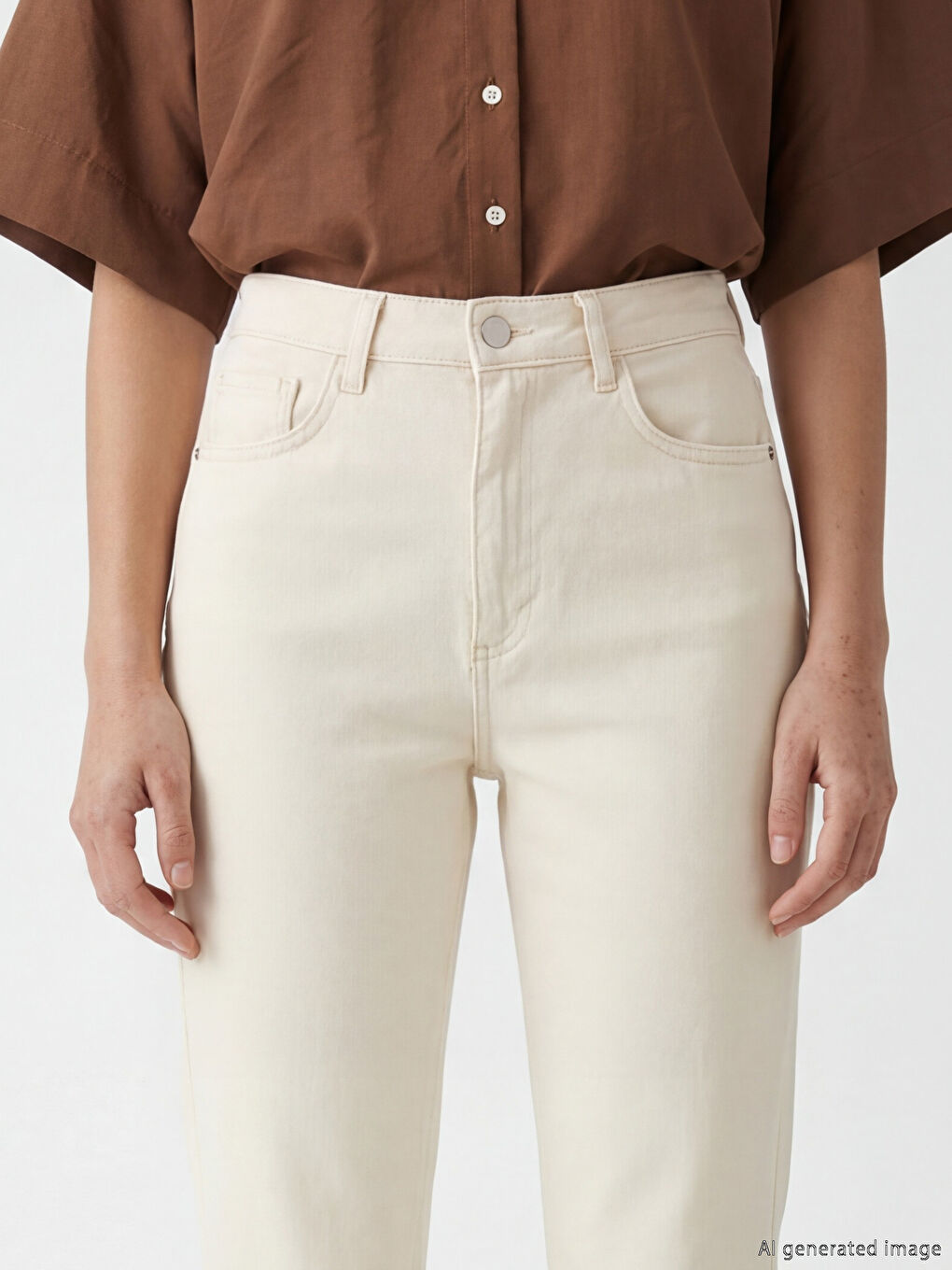 Женские укороченные расклешённые джинсы-2