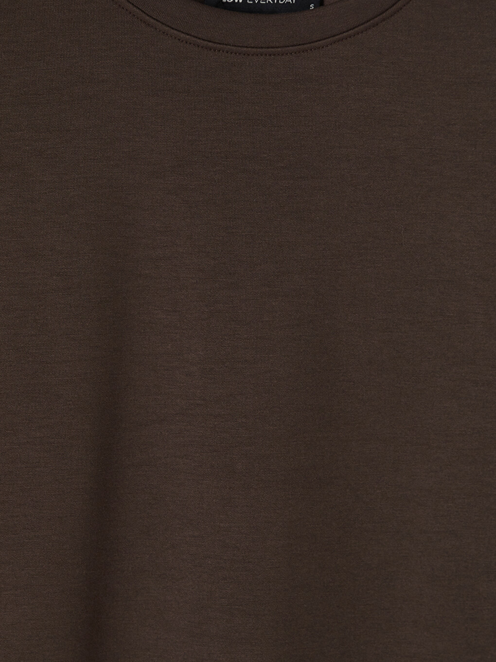 Kahverengi Oversize Soft Touch Kadın Tişört-1