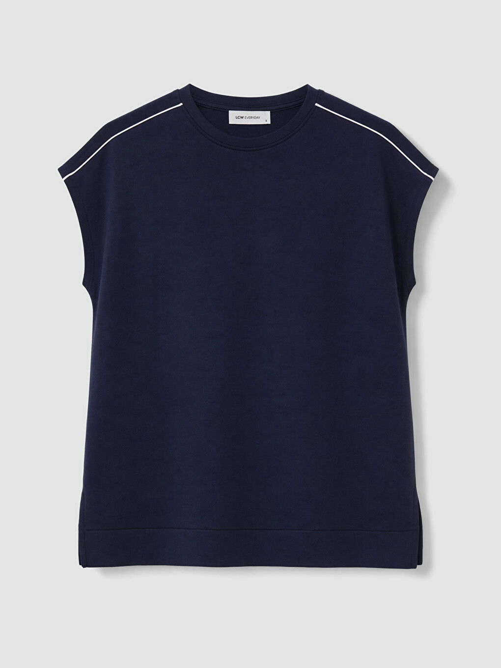 Lacivert Oversize Soft Touch Kadın Tişört