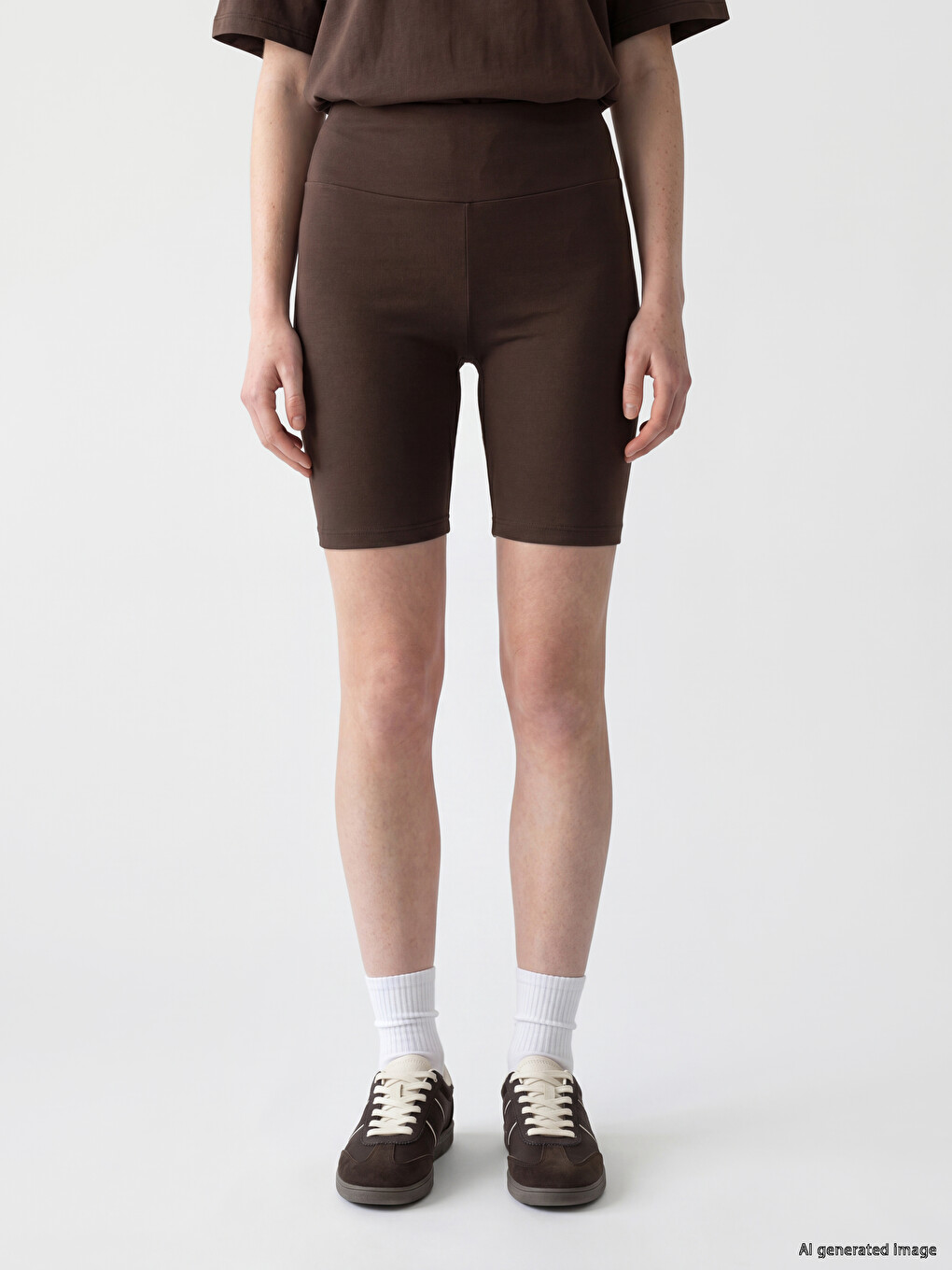 Leggins Të Shkurtra Me Bel Elastik Për Gra-1