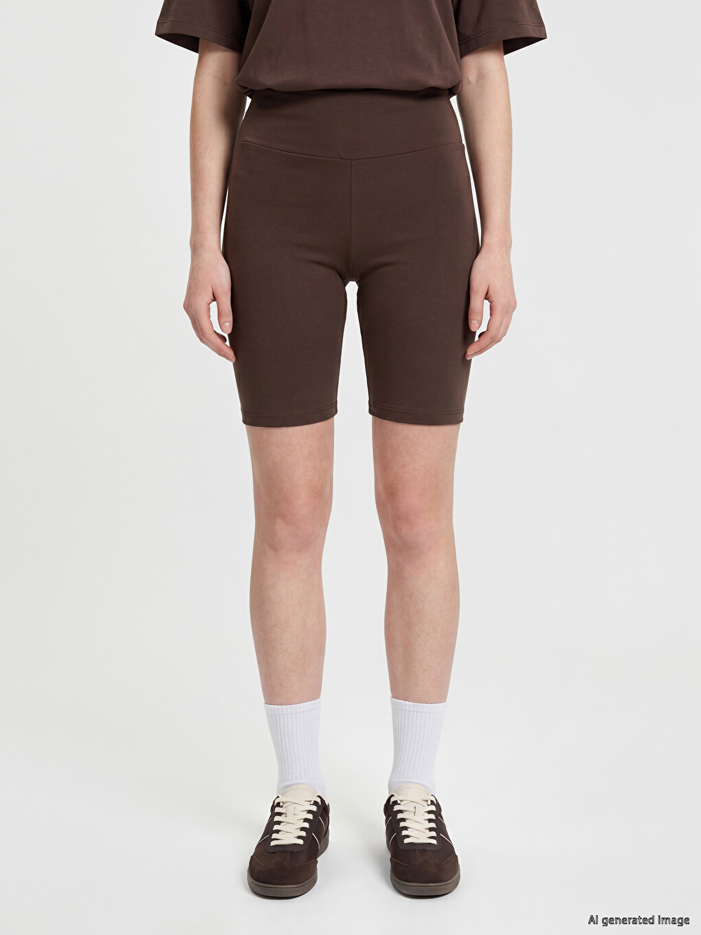 Leggins Të Shkurtra Me Bel Elastik Për Gra-1