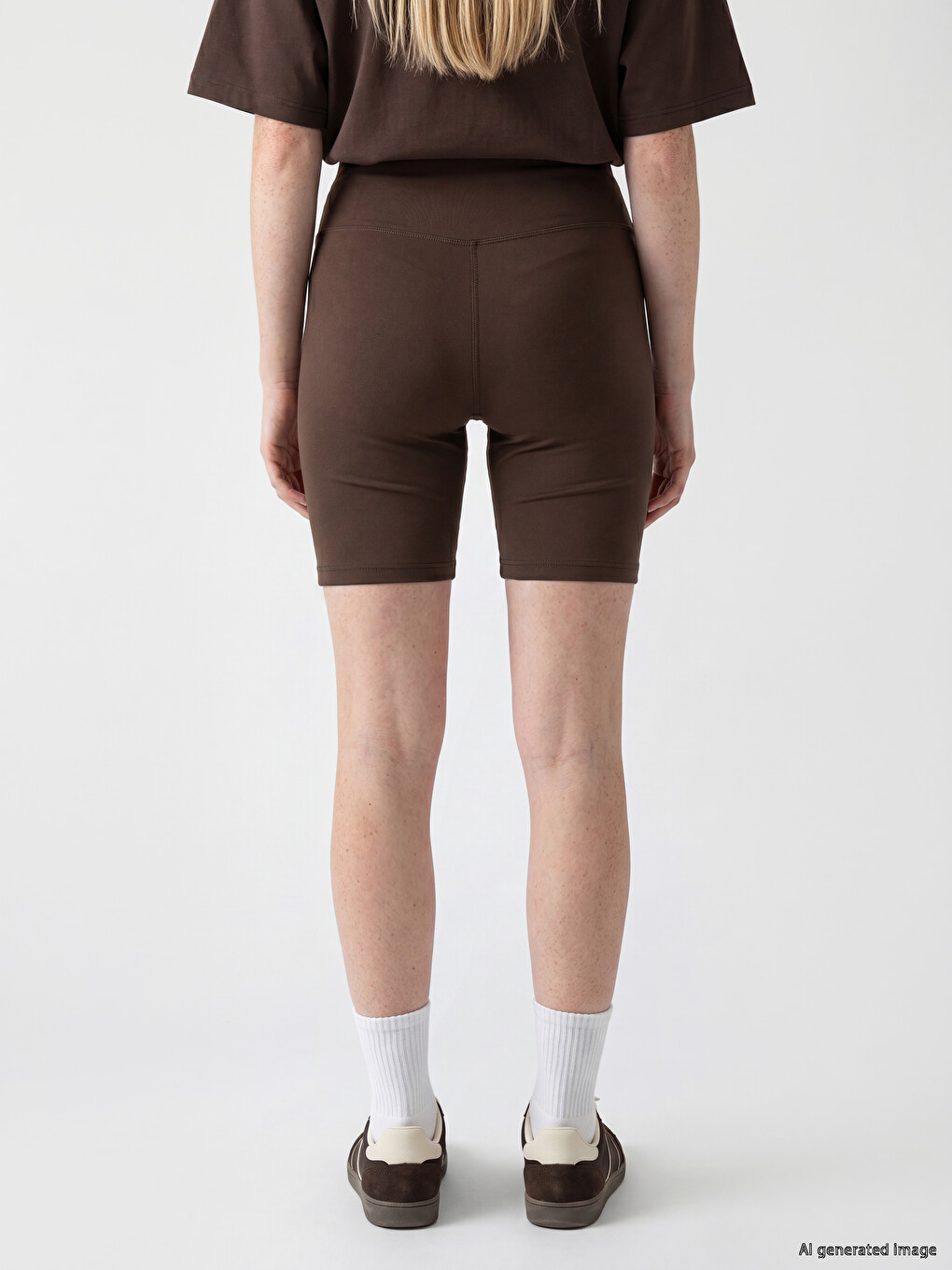 Leggins Të Shkurtra Me Bel Elastik Për Gra-3