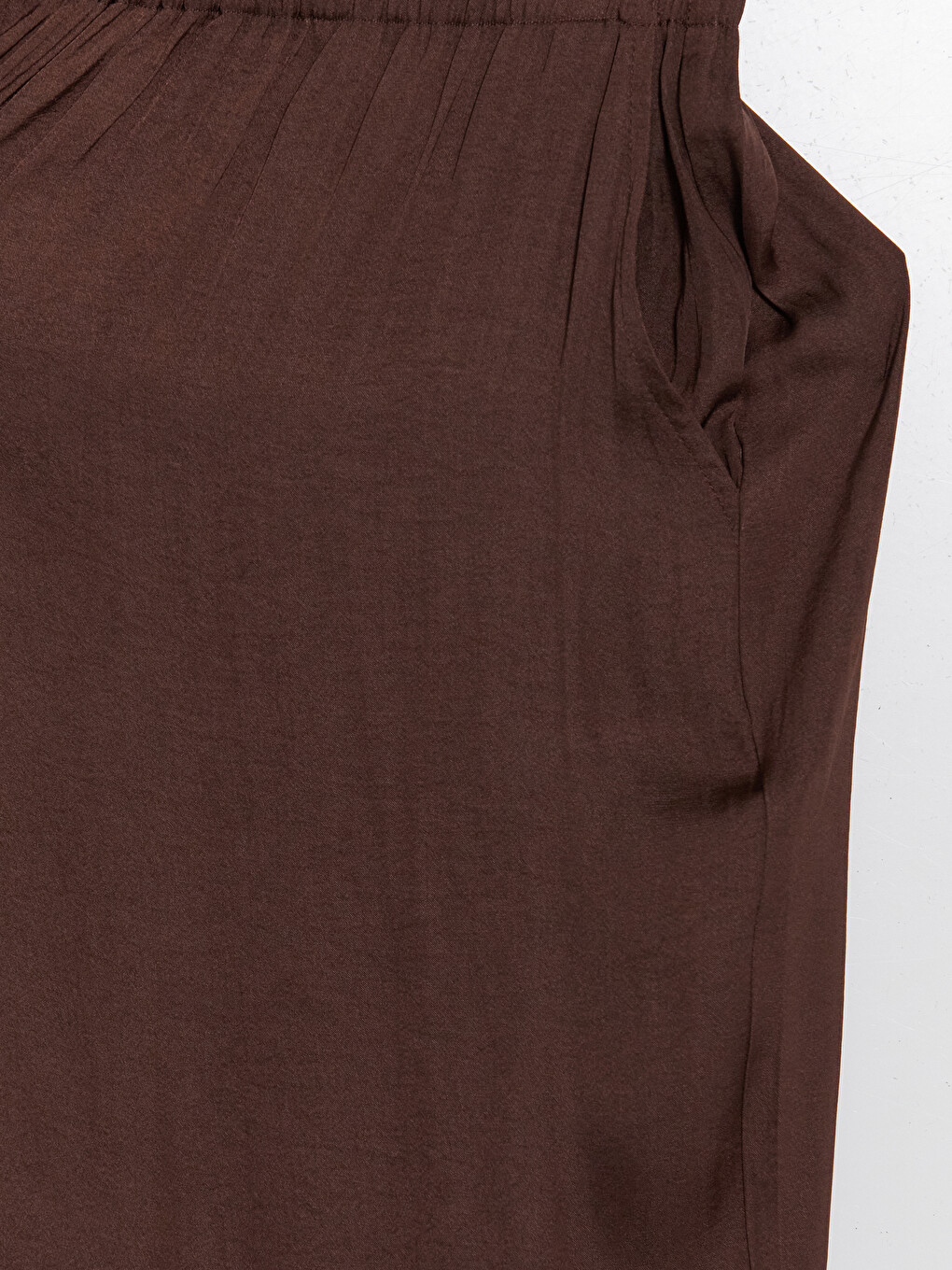 Kahverengi Beli Lastikli Kadın Jogger Pantolon-1