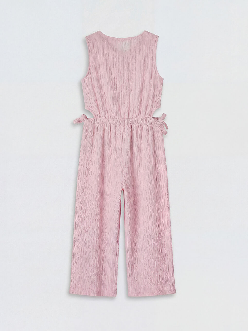 Pembe Bisiklet Yaka Kız Çocuk Tulum-1
