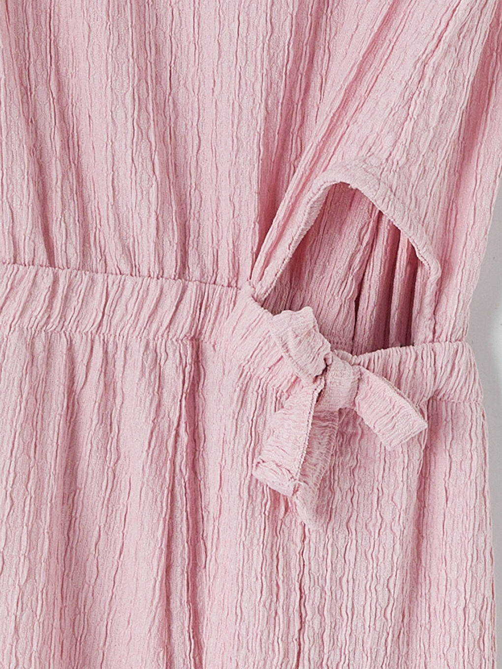 Pembe Bisiklet Yaka Kız Çocuk Tulum-3