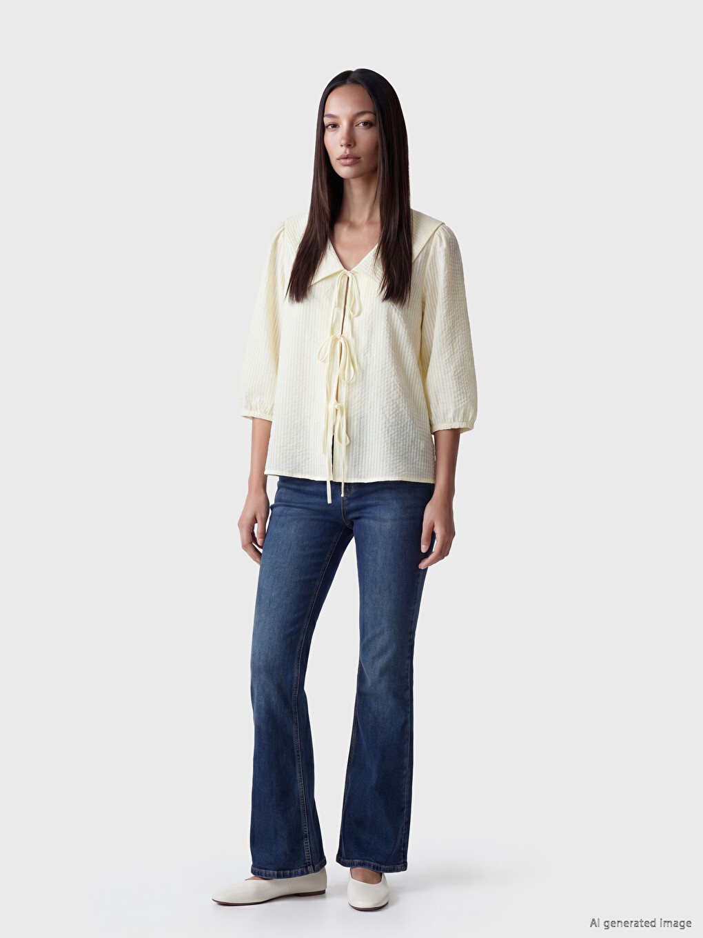 Peter Pan Collar Plaid Blouse-1