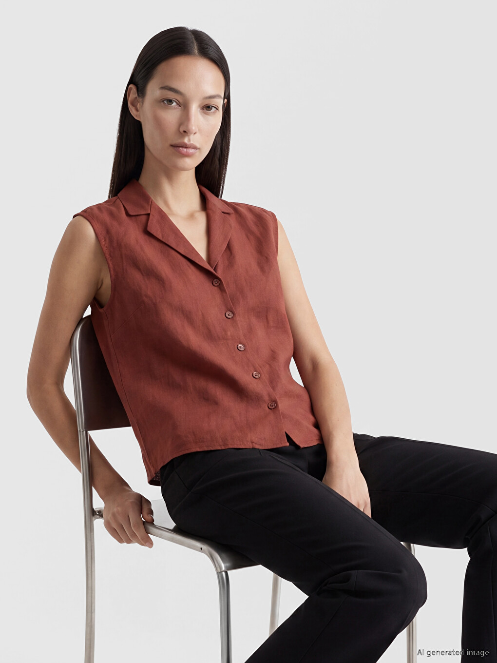 Women's %100 Linen Shirt