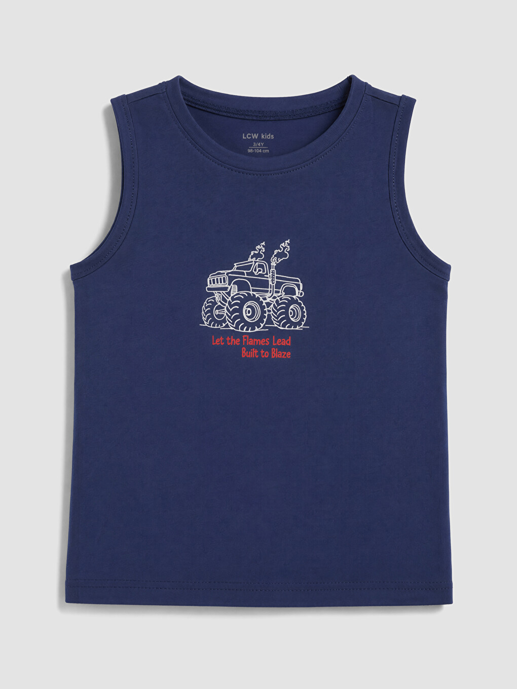 Crew Neck Printed Boys' Tank Top 2 Pack-1